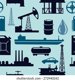 Oil industry seamless pattern.