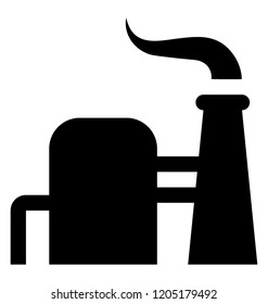 
An oil industry with smoke coming out 
