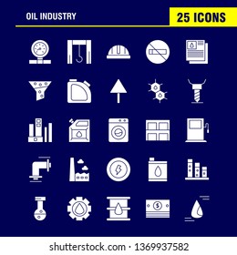 Oil Industry Solid Glyph Icon Pack For Designers And Developers. Icons Of Weight, Scale, Weighting, Dock, Factory, Industry, Lifter, Production, Vector