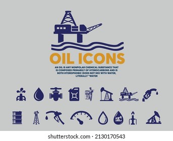 Oil Industry Solid Web Icons