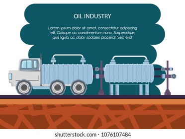 oil industry with transport truck