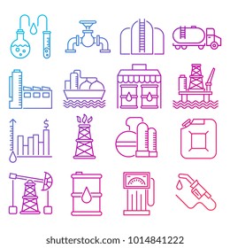 Oil industry vector icons