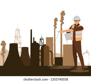 oil industry worker avatar character