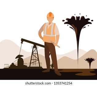 oil industry worker avatar character