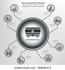 Oil Industry,factory info graphics design, clean vector