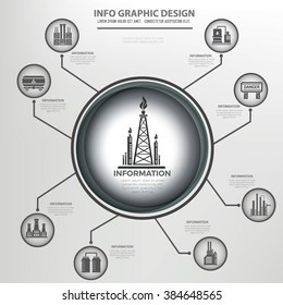 Oil Industry,factory info graphics design,clean vector