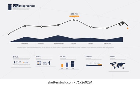 Oil Infographic Vector illustration