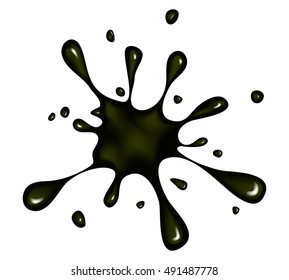oil, ink blob, blot, splash  vector symbol icon design. Beautiful illustration isolated on white background
