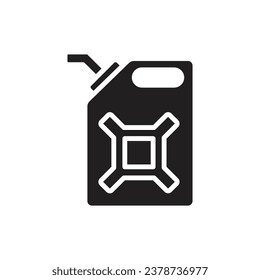 Ilustración vectorial de iconos rellenados por el Jerrycan de aceite