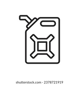 Oil Jerrycan Outline Icon Vector Illustration