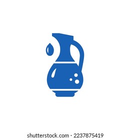 Oil jug icon. Silhouette of oil jug. Vector design element for Hanukkah  holiday. Monochrome symbols collection