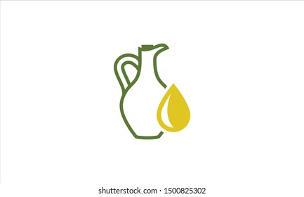 oil jug vector flat logo design