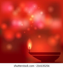 oil lamp blurred background - vector illustration. eps 10