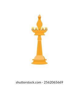 Oil Lamp, Diwali, Hindu, Indian Symbol Illustration