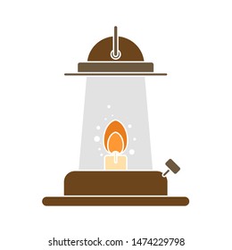 Oil Lamp Icon. Flat Illustration Of Oil Lamp Vector Icon. Oil Lamp Sign Symbol