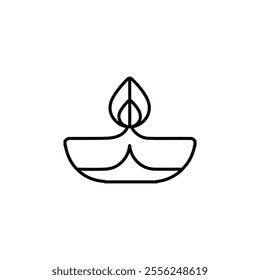 oil lamp icon Flat symbol set outline