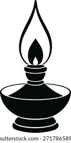 Ícone de lâmpada de óleo simbolizando a luz do conhecimento sabedoria iluminar vitória sobre a escuridão e dissipar a ignorância com orientação de esperança na vida espiritual