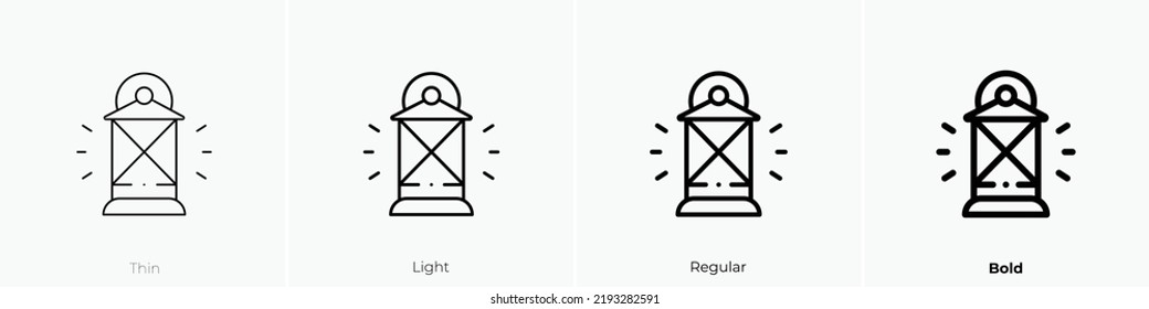 Öllampe Symbol. Thin, hellrosa und feines Design einzeln auf weißem Hintergrund