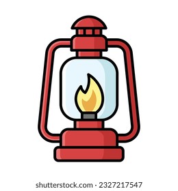oil lamp icon vector design template in white background