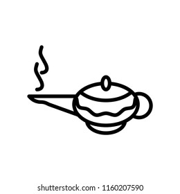 Oil Lamp icon vector isolated on white background, Oil Lamp transparent sign