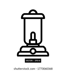 oil lamp icon vector simple design illustration logo perfect for all project