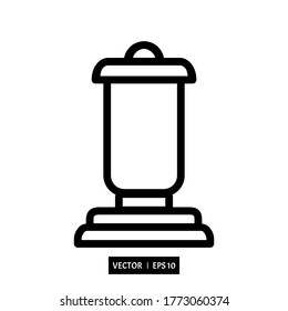 icono de lámpara de aceite vector diseño simple logotipo perfecto para todo proyecto