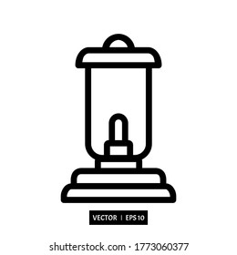 oil lamp icon vector simple design illustration logo perfect for all project