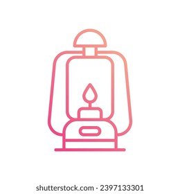 Ilustración de vectores de iconos de la lámpara de aceite