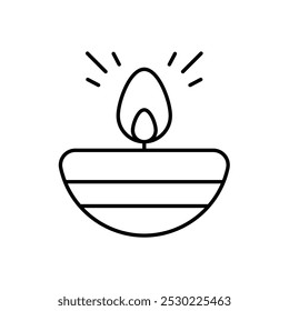 oil lamp icon with white background vector stock illustration