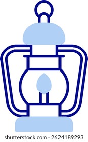 Lámpara de aceite Línea Vector Icon Design