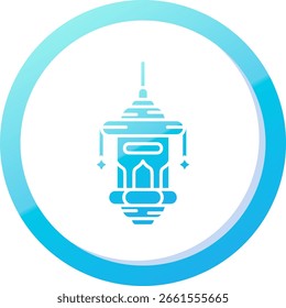 Lámpara de aceite Línea Vector Icon Design