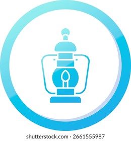 Lâmpada de óleo Vetor de linha Ícone Design