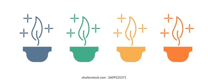 oil lamp outline style icon