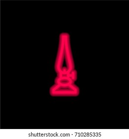 Oil lamp red glowing neon ui ux icon. Glowing sign logo vector
