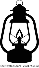 oil lamp silhouette design illustration 