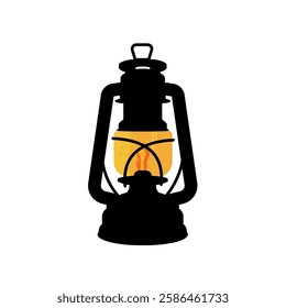 oil lamp - simple vector illustration