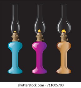 oil lamp vector
