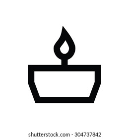Oil Lamp Vector Icon 