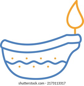 Oil Lamp vector icon. Can be used for printing, mobile and web applications.