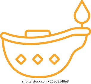 Oil Lamp vector icon. Can be used for printing, mobile and web applications.