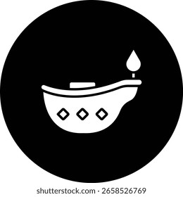 Oil Lamp vector icon. Can be used for printing, mobile and web applications.