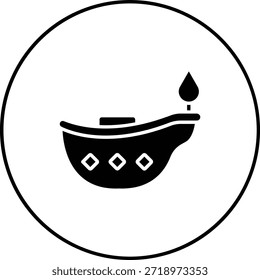 Icono de Vector de la lámpara de aceite. Se puede utilizar para aplicaciones de impresión, móviles y de Web.