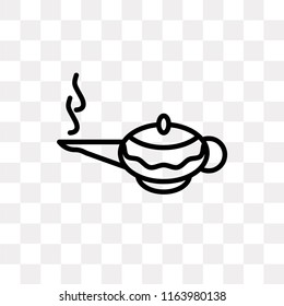Oil Lamp vector icon isolated on transparent background, Oil Lamp logo concept