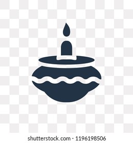 Oil lamp vector icon isolated on transparent background, Oil lamp transparency concept can be used web and mobile