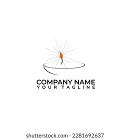 Oil lamp vector icon. Spa vector logo design with isolated background.