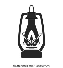 Icono vectorial de lámpara de aceite.Icono vector negro aislado en lámpara de aceite de fondo blanco.