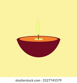 Oil Lamp vector illustration. Diwali festival of lights