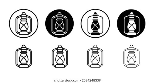 Oil lantern icon linear logo isolated