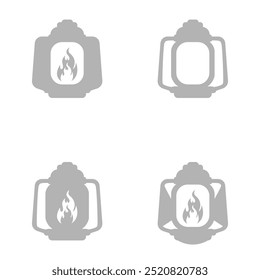 oil lantern icon on a white background, vector illustration