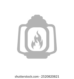 oil lantern icon on a white background, vector illustration